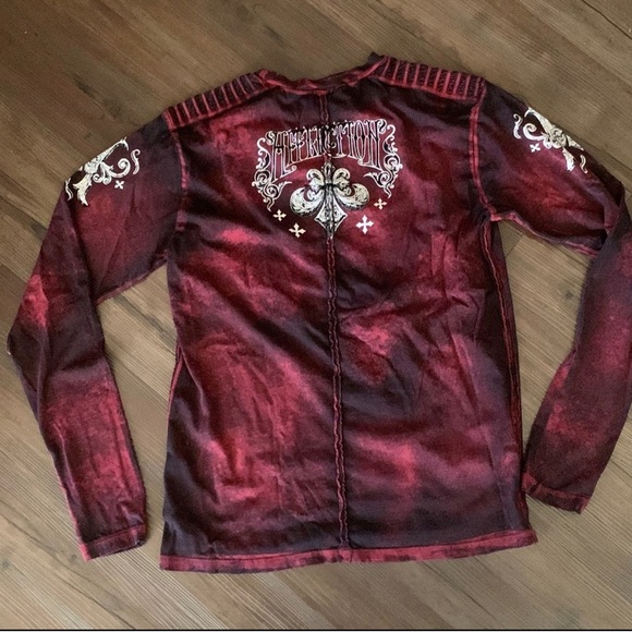 Men’s Large NWOT Long Sleeve Authentic Affliction Shirt. Buckle Purchase. FIRM $ - Picture 5 of 6